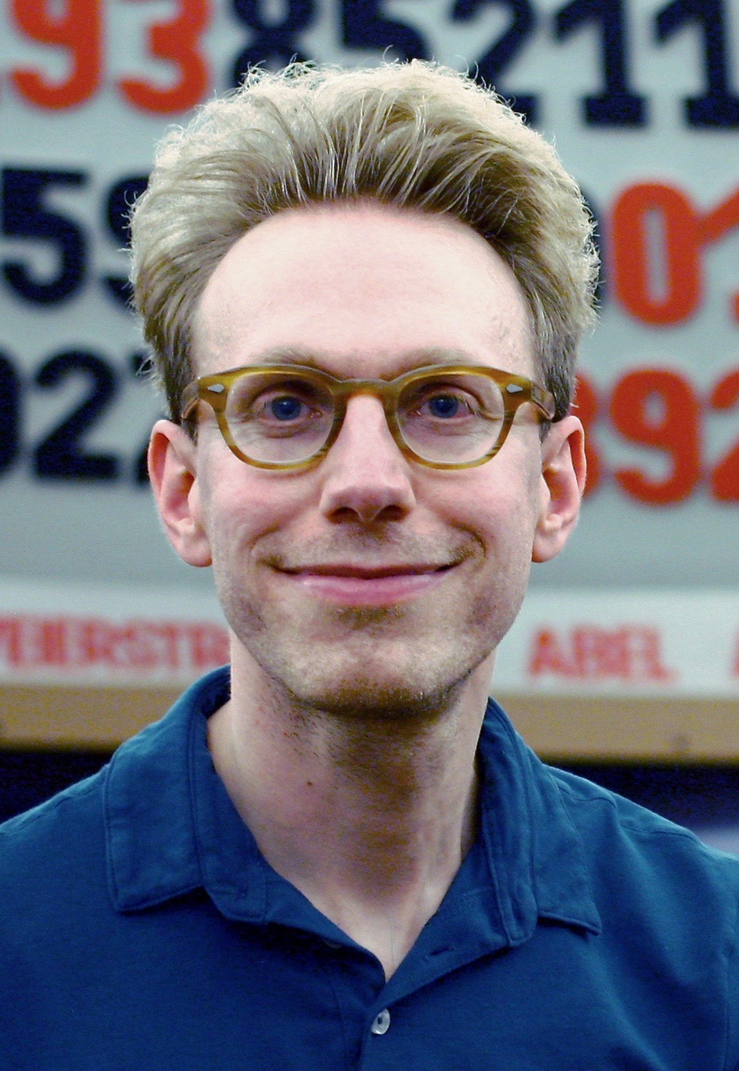 Portrait of Daniel Tammet at the Palais de la découverte in Paris